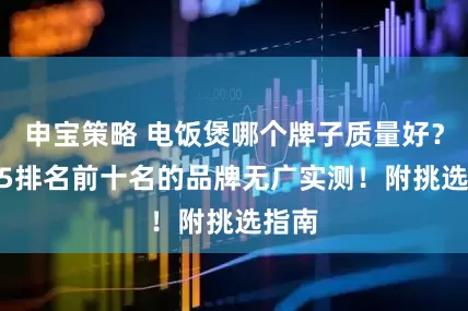 申宝策略 电饭煲哪个牌子质量好？2025排名前十名的品牌无广实测！附挑选指南